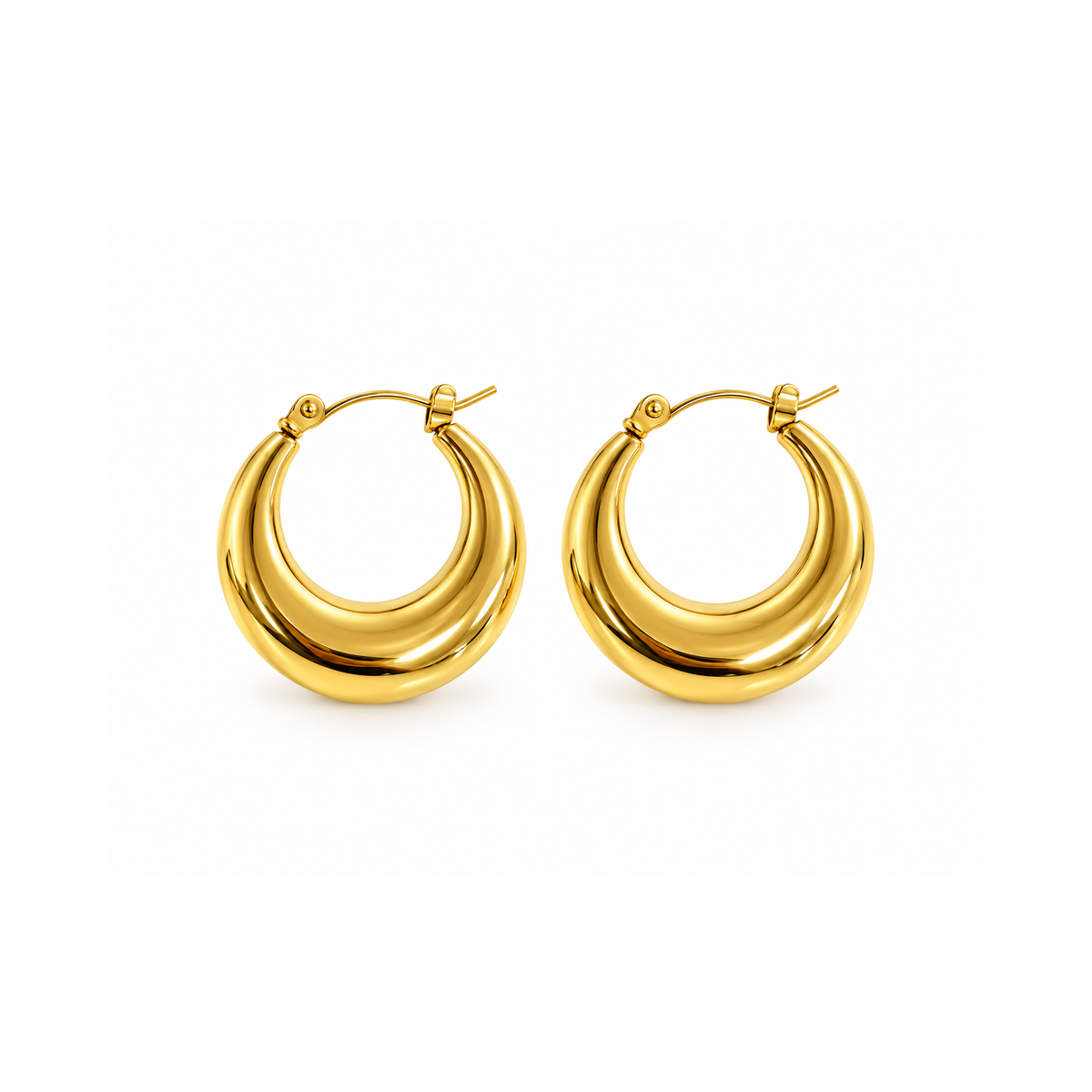 Minimalist Stainless Steel Huggie Hoop Earrings