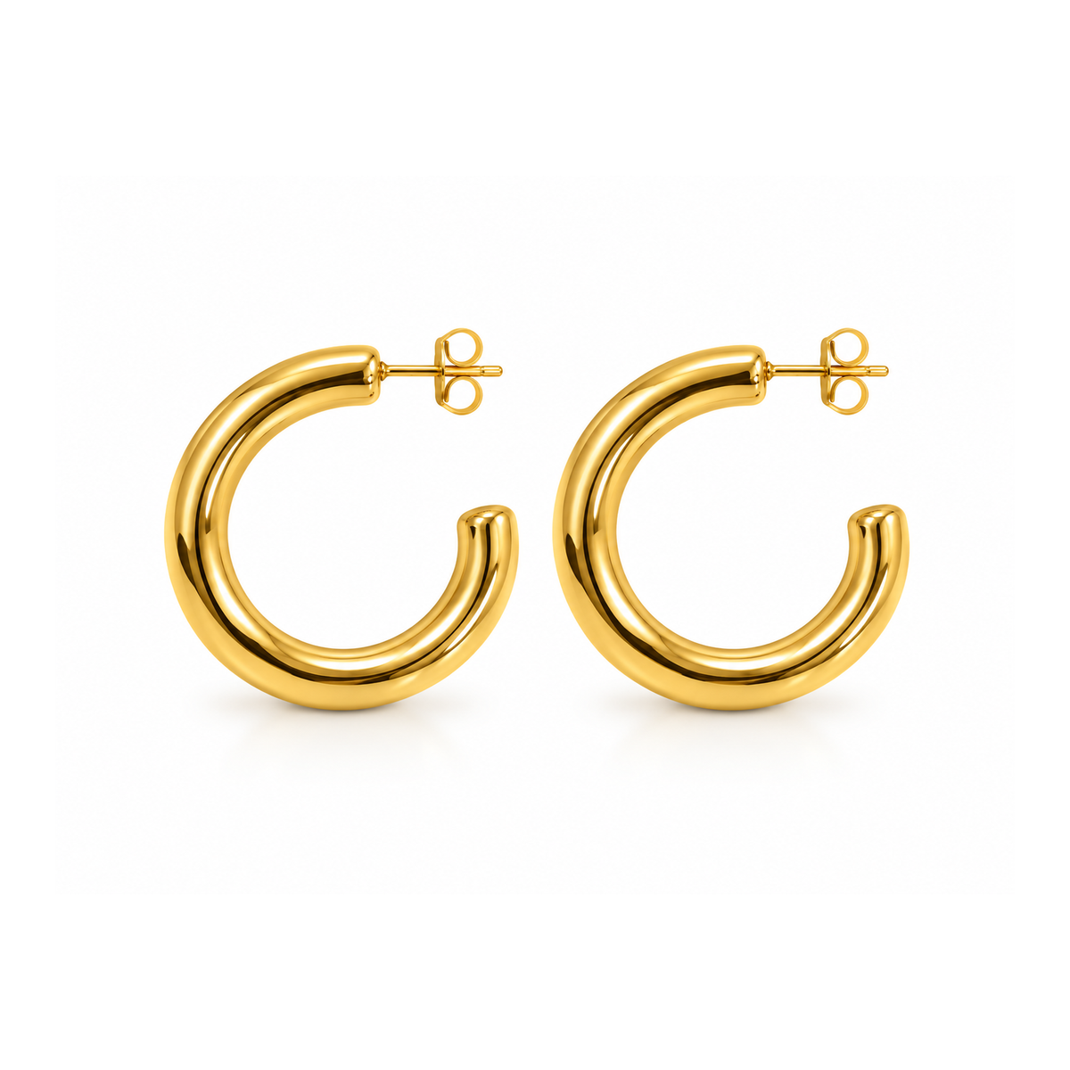 Minimalist Stainless Steel Huggie Hoop Earrings