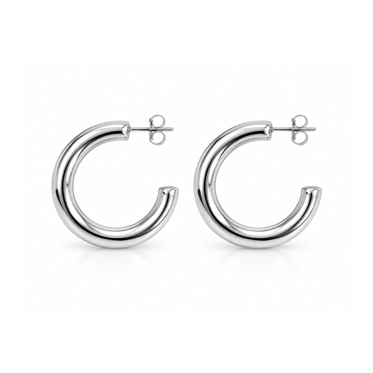 Minimalist Stainless Steel Huggie Hoop Earrings