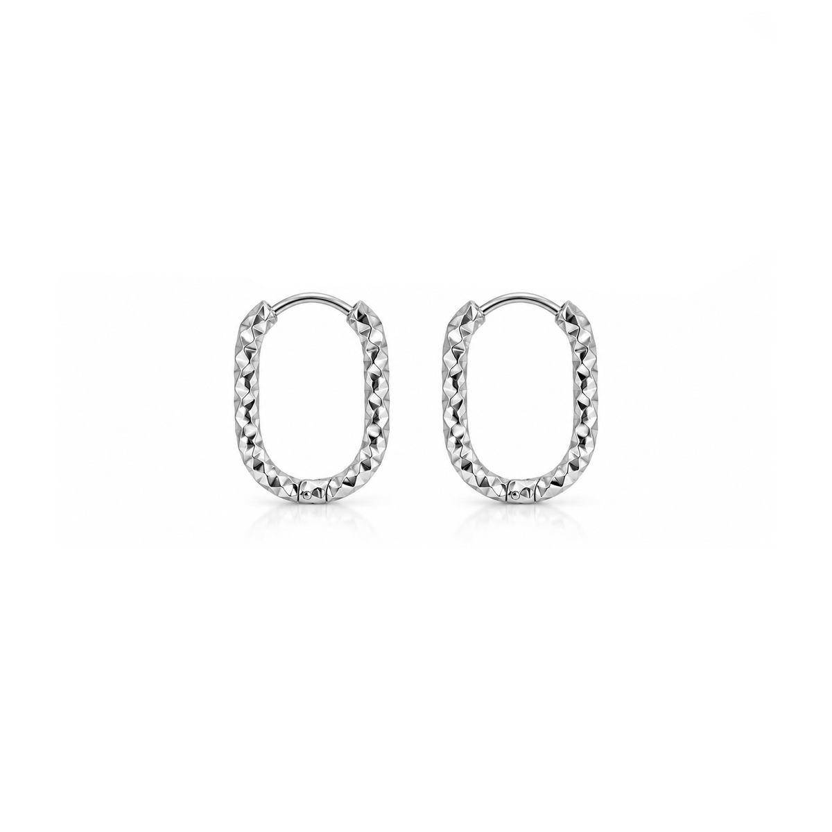 Fashion Minimalist Stainless Steel Huggie Earrings for Women