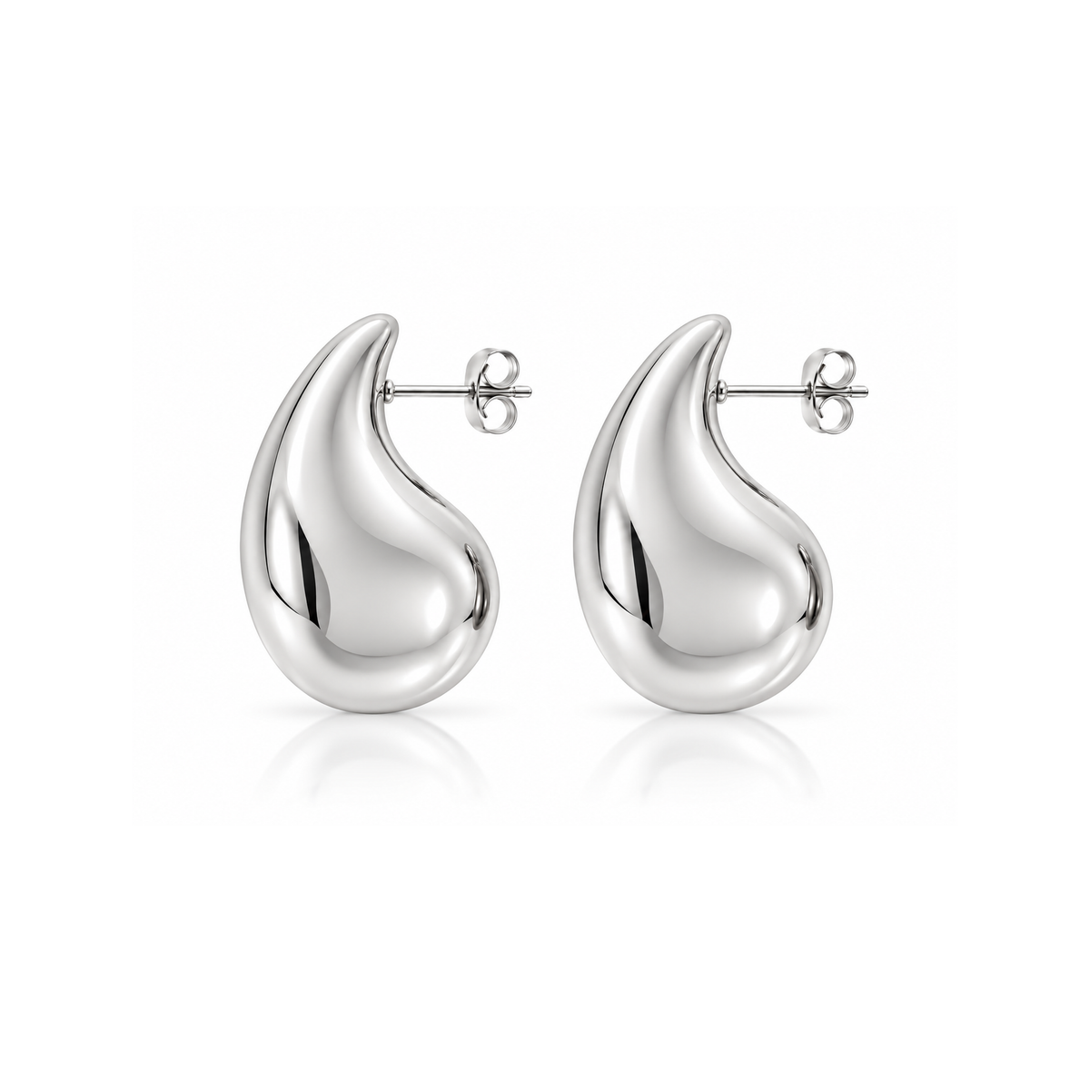 Fashion Minimalist Stainless Steel Huggie Earrings for Women