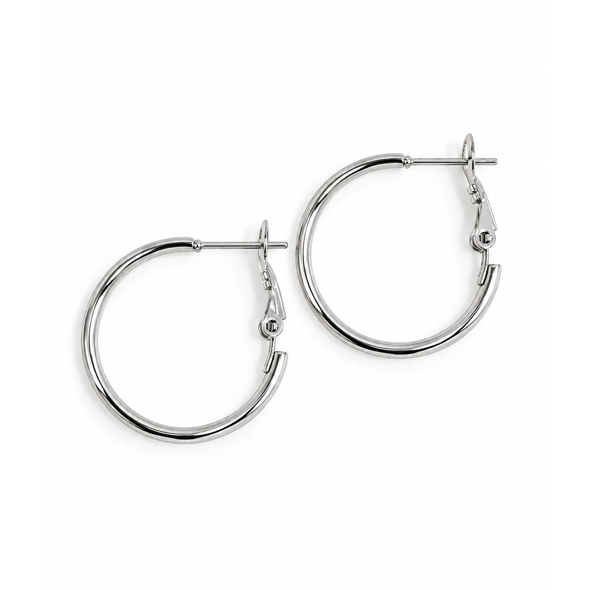 Fashion Minimalist Stainless Steel Huggie Earrings for Women