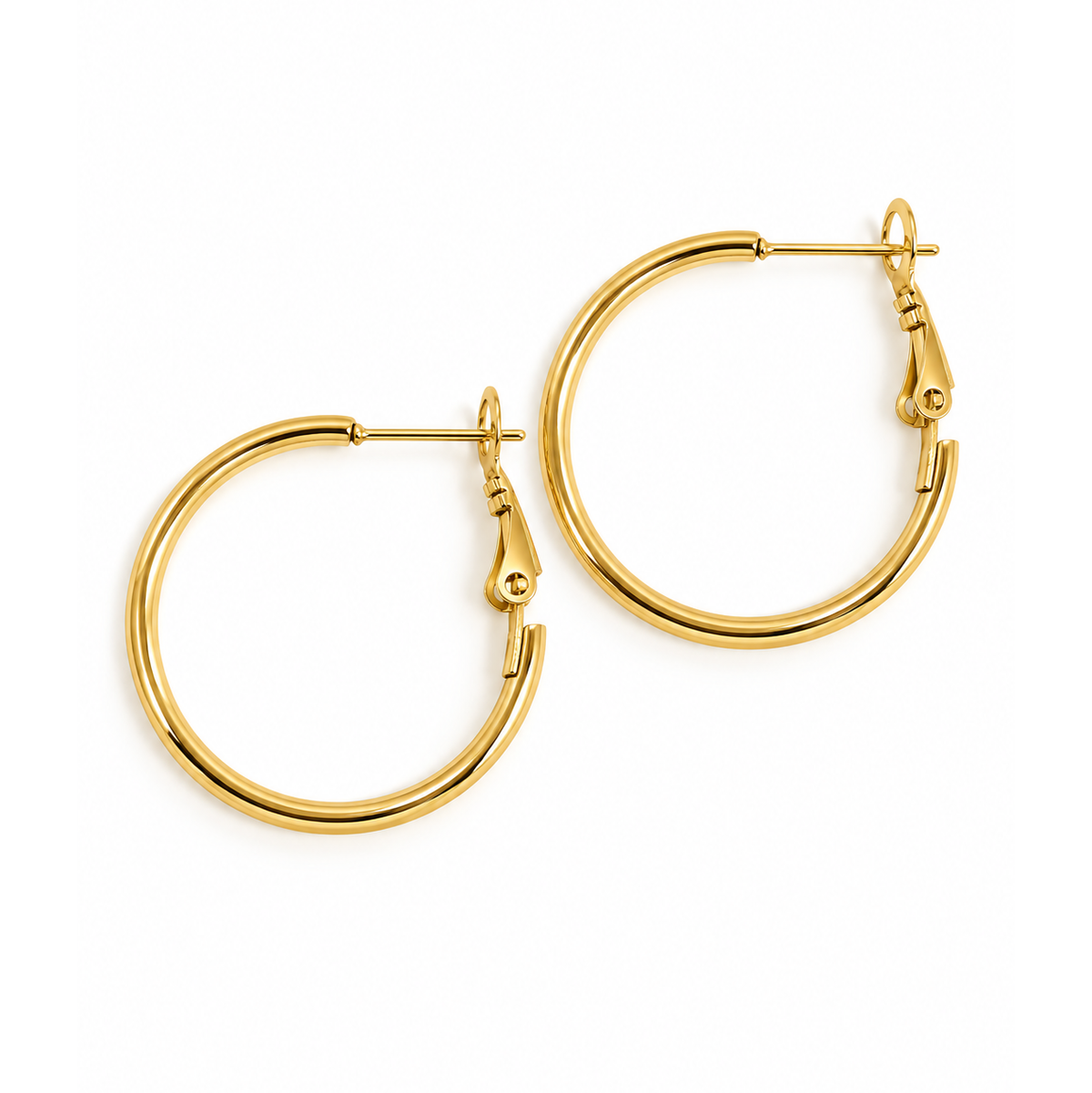 Fashion Minimalist Stainless Steel Huggie Earrings for Women