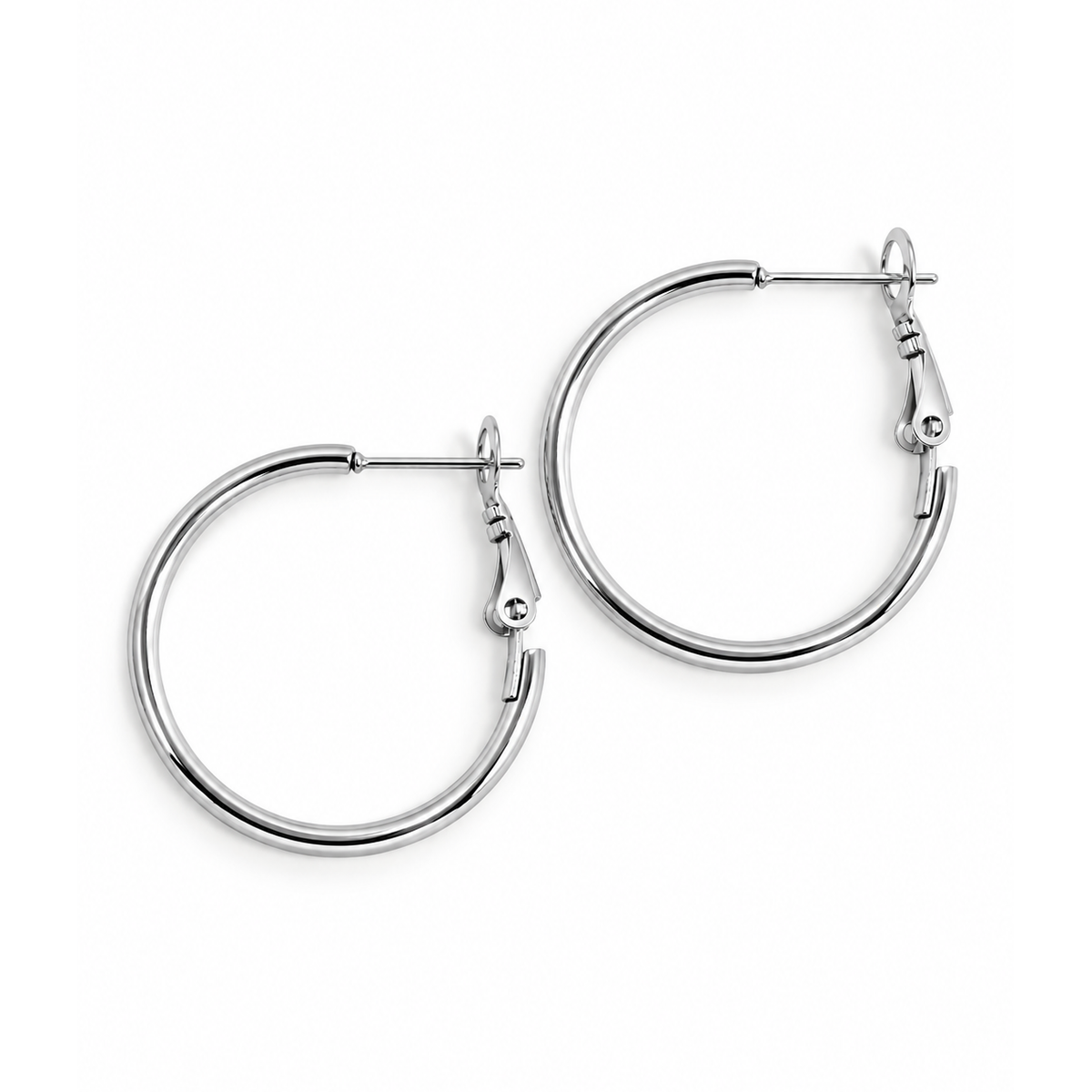 Fashion Minimalist Stainless Steel Huggie Earrings for Women