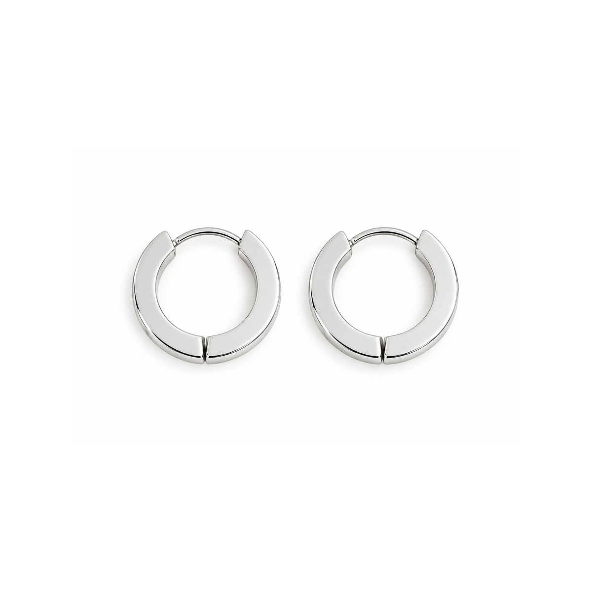 Fashion Minimalist Stainless Steel Huggie Earrings for Women