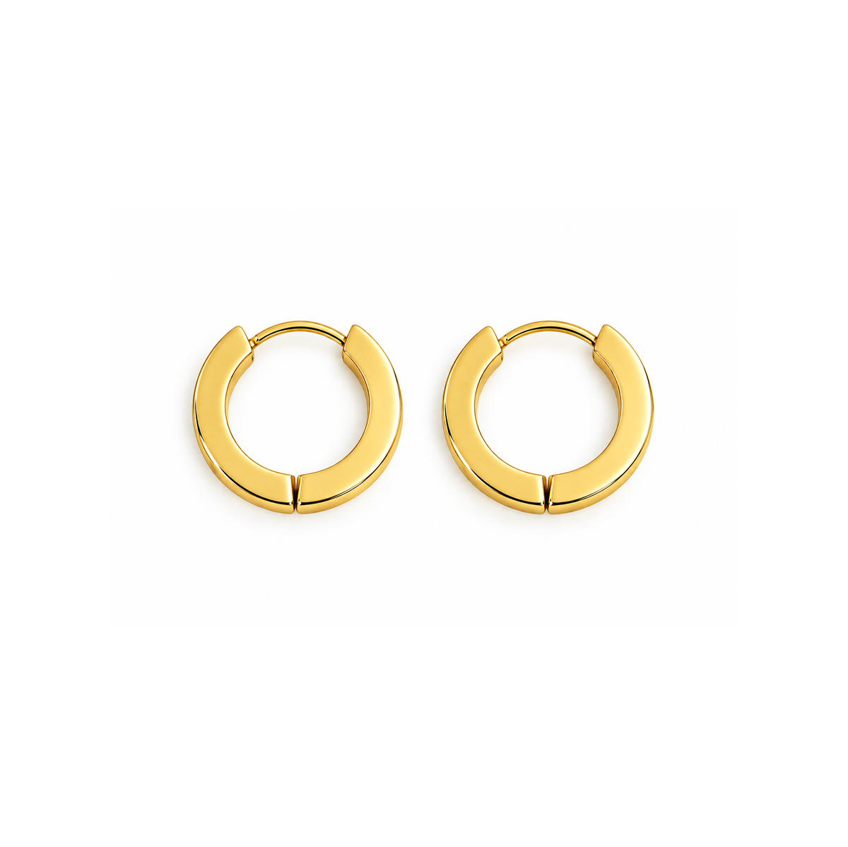 Fashion Minimalist Stainless Steel Huggie Earrings for Women