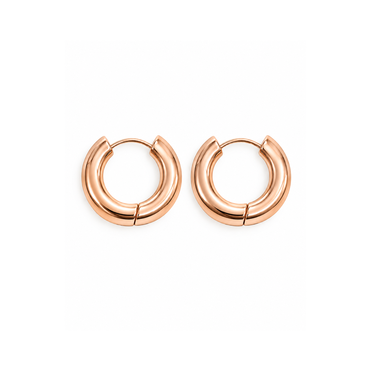 Fashion Minimalist Stainless Steel Huggie Earrings for Women