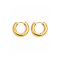 Fashion Minimalist Stainless Steel Huggie Earrings for Women