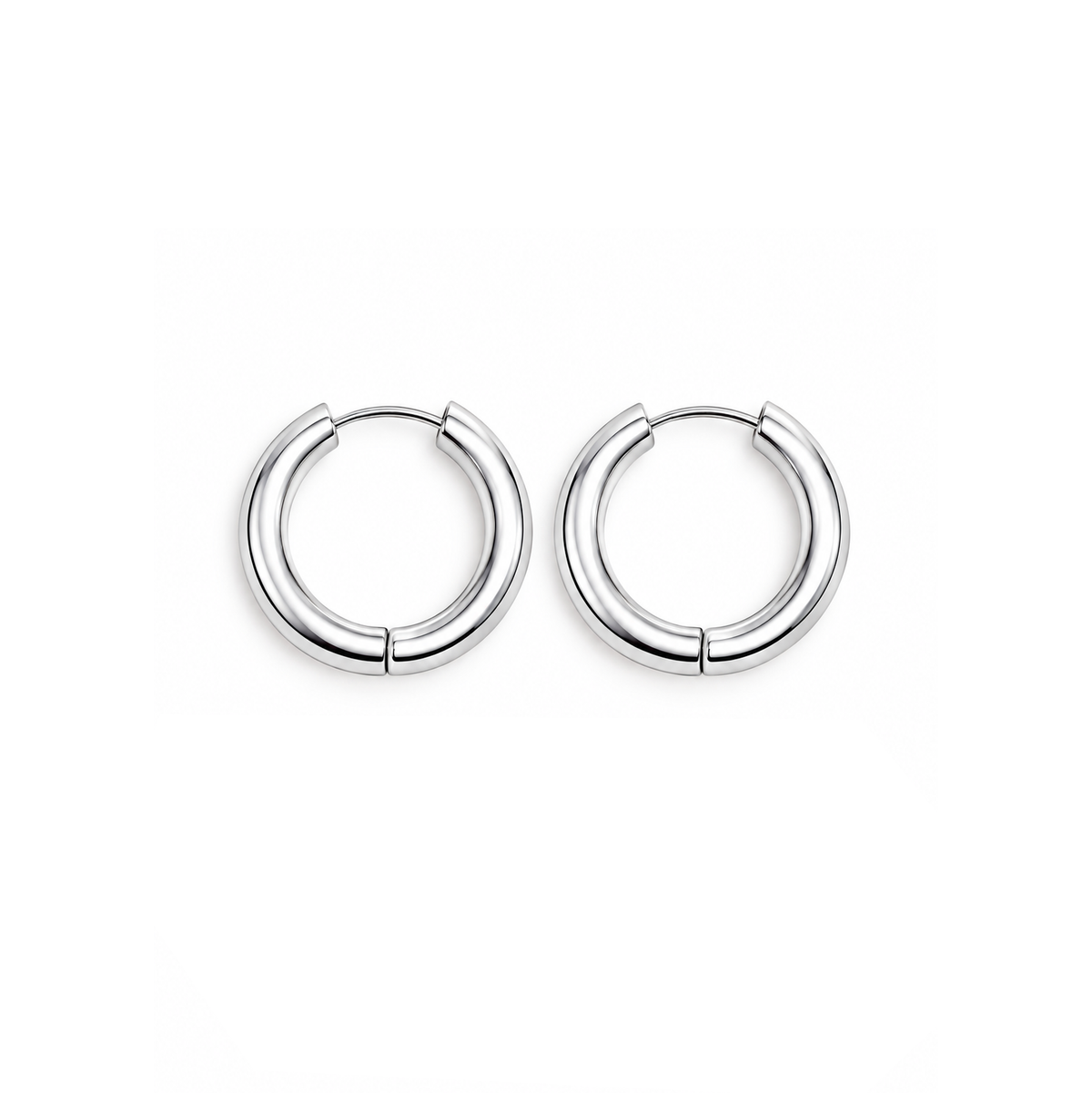Fashion Minimalist Stainless Steel Huggie Earrings for Women
