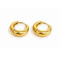 Minimalist Polished Gold Hoop Earrings for Women