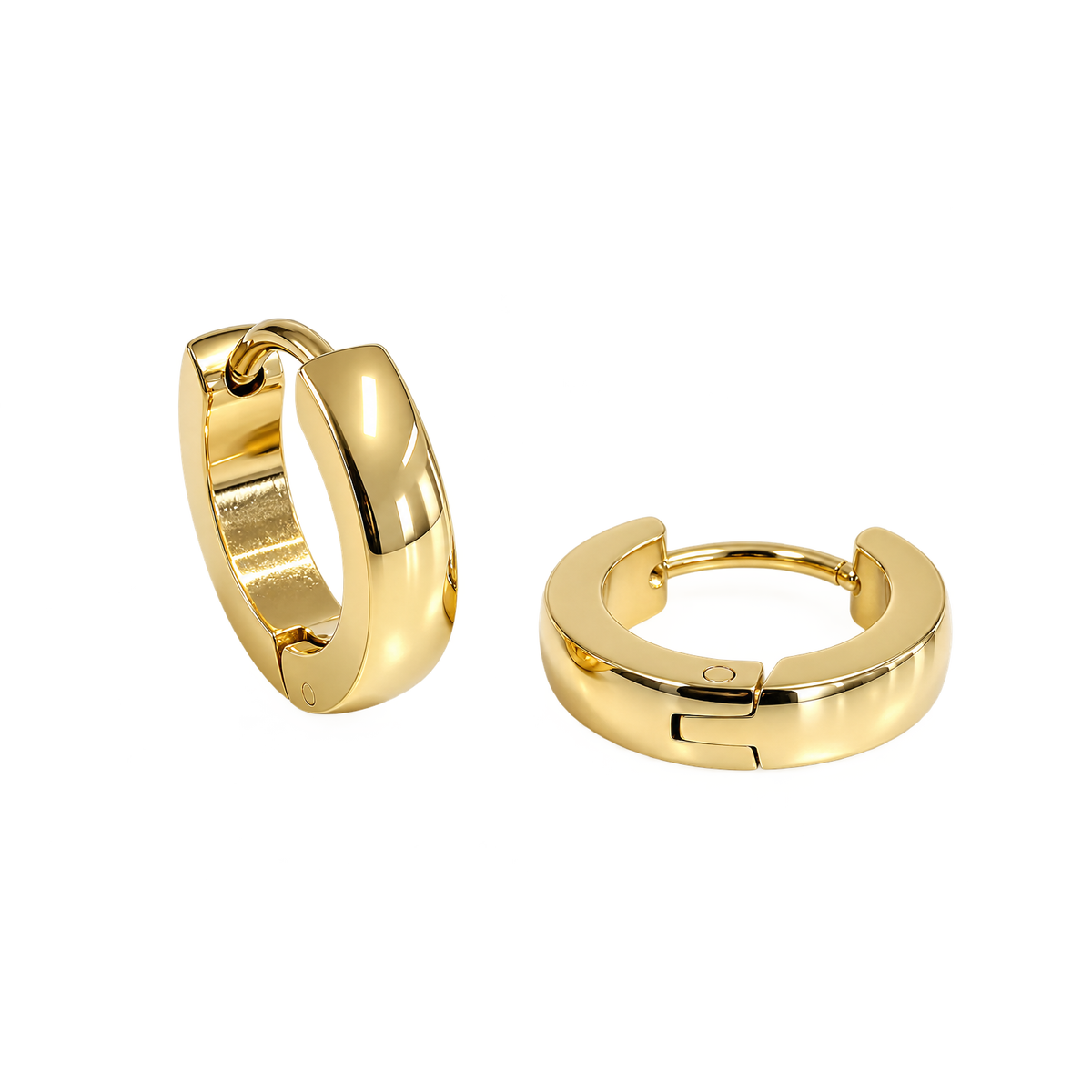 Fashion Minimalist Gold Stainless Steel Huggie Ear Buckles for Women