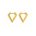 Gold Tone Geometric Triangle Earrings, Minimalist Stainless Steel Jewelry