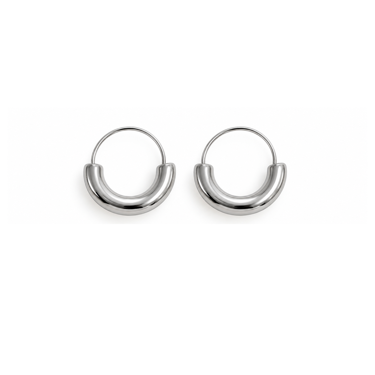 Minimalist Round Hoop Earrings for Women