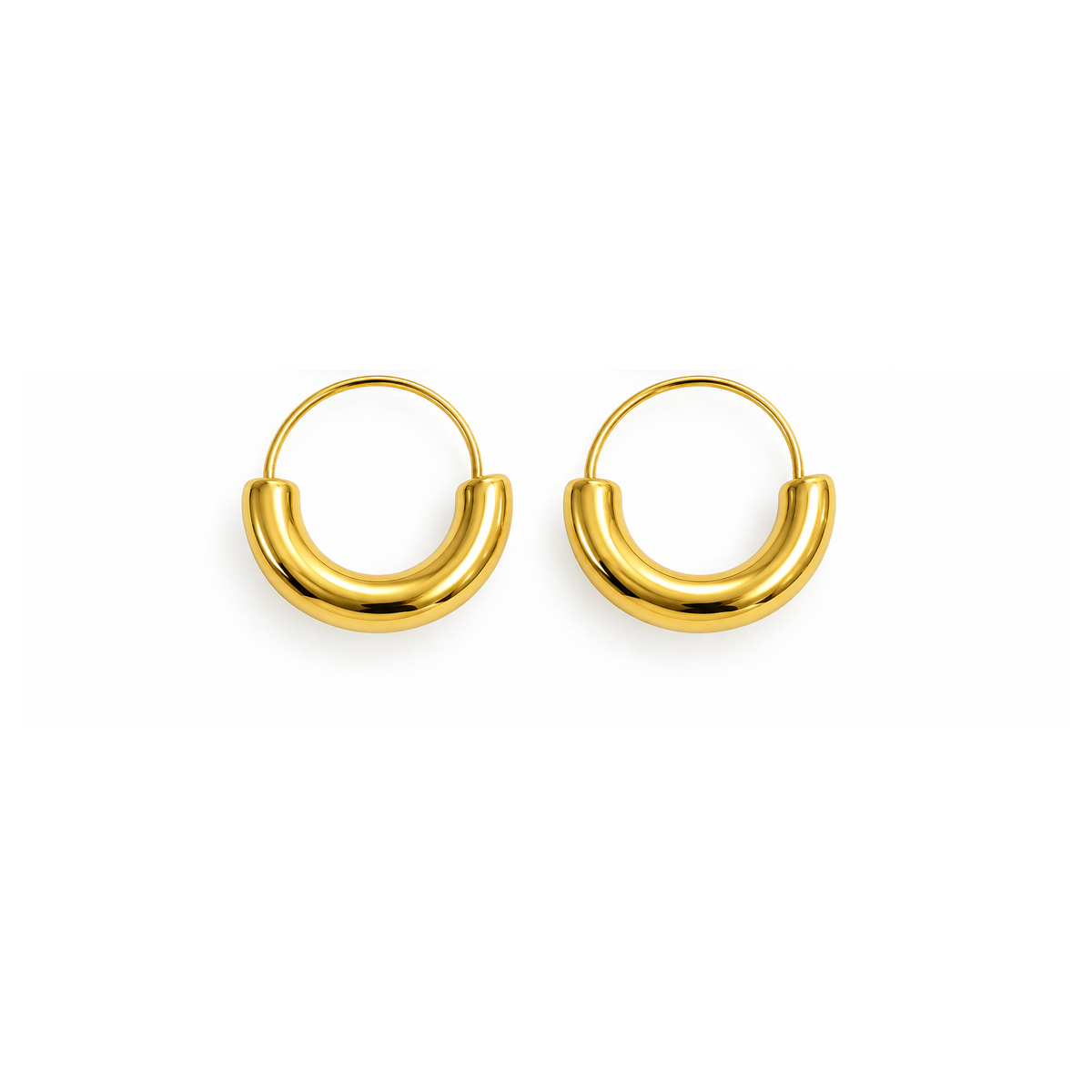 Minimalist Round Hoop Earrings for Women