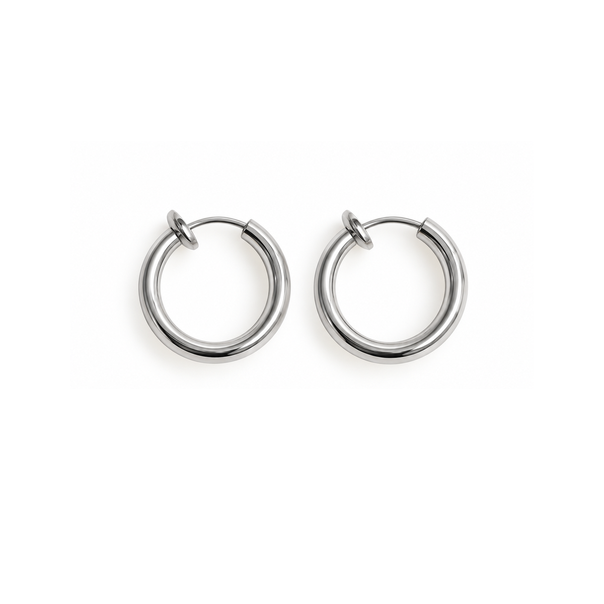 Minimalist Mirror Polished Hoop Earrings for Women