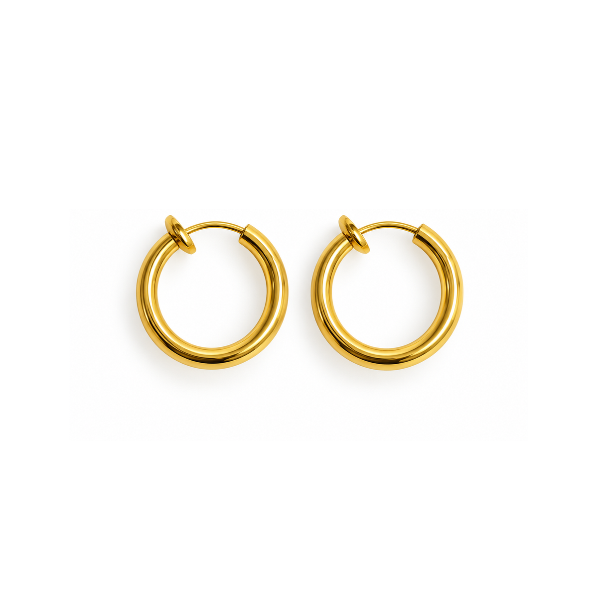 Minimalist Mirror Polished Hoop Earrings for Women