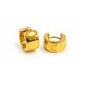 Polished Gold Thick Hoop Earrings for Women