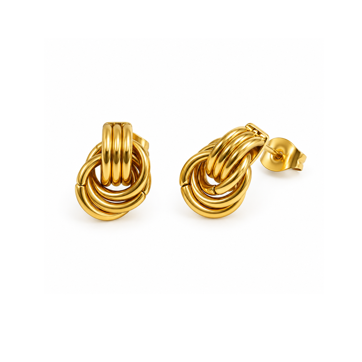 Fashion Minimalist Stainless Steel Huggie Earrings for Women