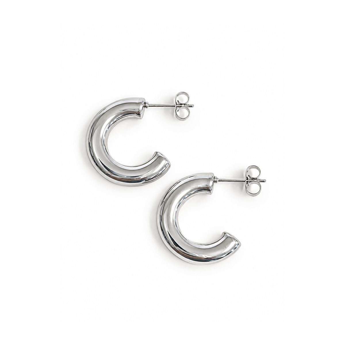 Hypoallergenic Minimalist Stainless Steel Huggie Earrings